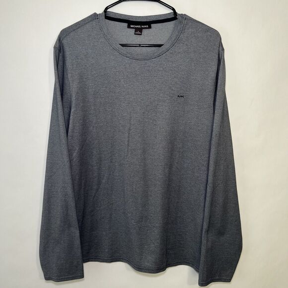 Michael Kors Crew Neck Pullover Sweater Mens Size L Large Blue Long Sleeve MK - Picture 1 of 8